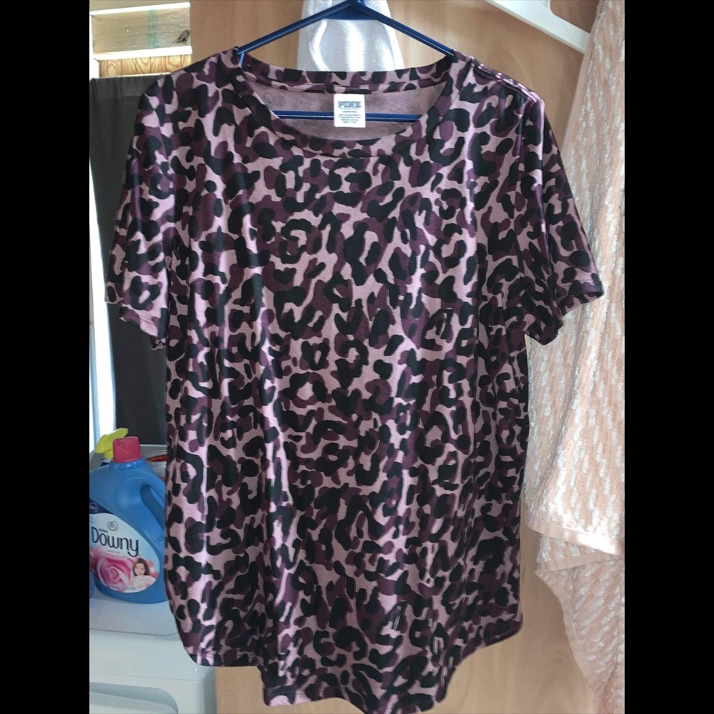 Pink leopard print shirt